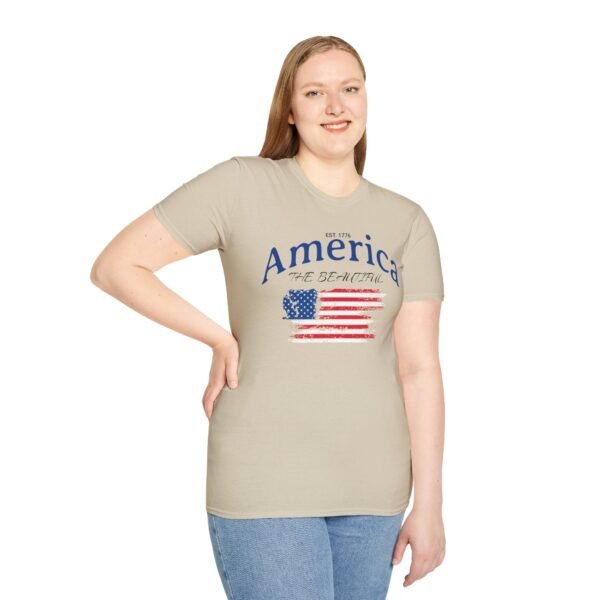 America The Beautiful T-Shirt | Distressed American Flag Graphic Tee | 1776 Patriotic Shirt |  Vintage Flag Design | American Pride Shirt - Image 29