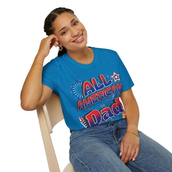 All American Dad Shirt - Patriotic Fireworks Design - Perfect Father's Day Gift - 4th of July Tee - USA Pride Apparel - Image 131