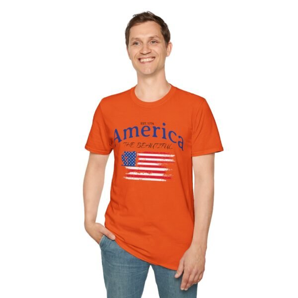 America The Beautiful T-Shirt | Distressed American Flag Graphic Tee | 1776 Patriotic Shirt |  Vintage Flag Design | American Pride Shirt - Image 55