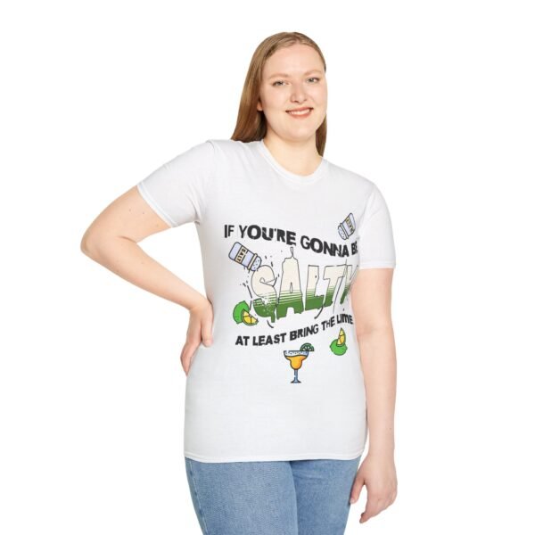 Funny Margarita T-Shirt - 'If You're Gonna Be Salty Bring The Lime' - Unisex Graphic Tee with Salt Shakers & Limes - Image 17