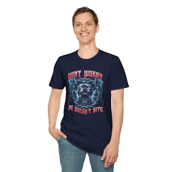 Dont Worry He Doesnt Bite TShirt  Demon Dog Graphic Tee  Dark Humor Shirt  Edgy Gothic Apparel   Funny Fantasy Design - Image 31