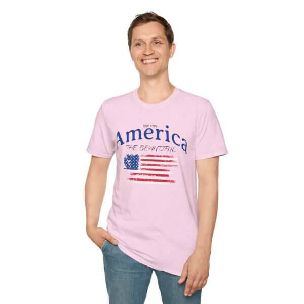 America The Beautiful T-Shirt | Distressed American Flag Graphic Tee | 1776 Patriotic Shirt |  Vintage Flag Design | American Pride Shirt - Image 163