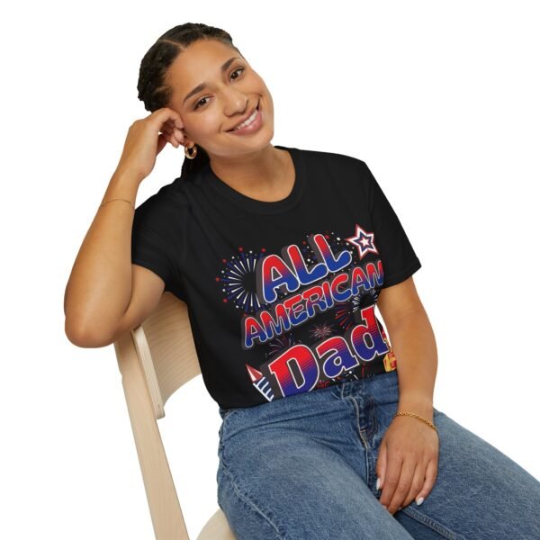 All American Dad Shirt - Patriotic Fireworks Design - Perfect Father's Day Gift - 4th of July Tee - USA Pride Apparel - Image 23