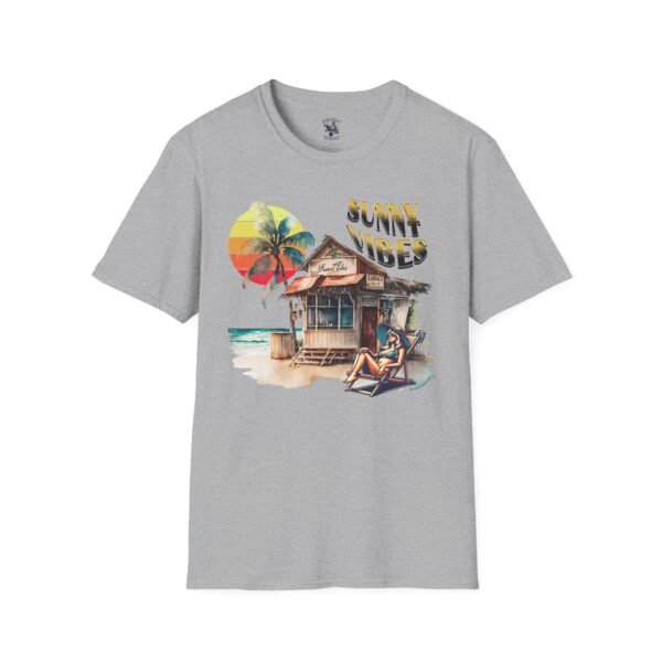 Sunny Vibes Beach T-Shirt | Tropical Sun Palm Trees Tee | Summer Vacation Shirt | Relaxed Beach Shack Graphic |  Beach Lover Gift - Image 37