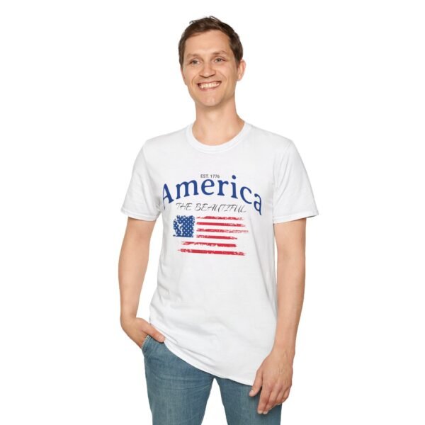 America The Beautiful T-Shirt | Distressed American Flag Graphic Tee | 1776 Patriotic Shirt |  Vintage Flag Design | American Pride Shirt - Image 19