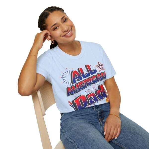 All American Dad Shirt - Patriotic Fireworks Design - Perfect Father's Day Gift - 4th of July Tee - USA Pride Apparel - Image 107