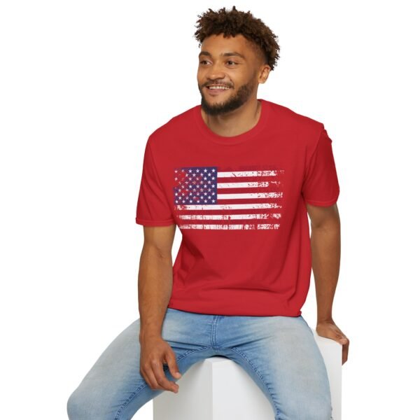 Distressed American Flag T-Shirt | Vintage USA Flag Tee | Patriotic Shirt for Men & Women |  4th of July Outfit | Freedom Gift - Image 120