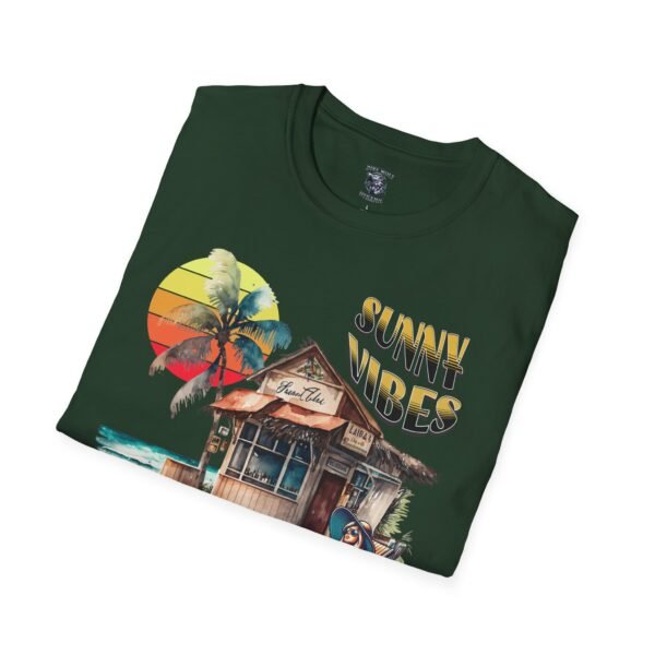 Sunny Vibes Beach T-Shirt | Tropical Sun Palm Trees Tee | Summer Vacation Shirt | Relaxed Beach Shack Graphic |  Beach Lover Gift - Image 64