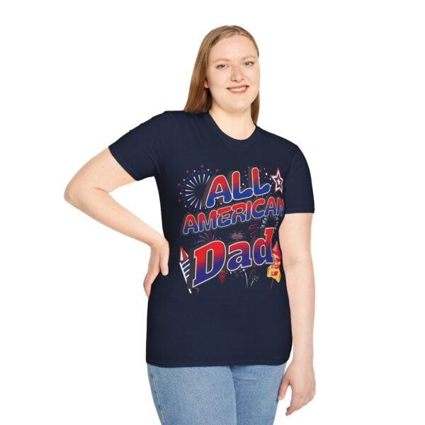 All American Dad Shirt - Patriotic Fireworks Design - Perfect Father's Day Gift - 4th of July Tee - USA Pride Apparel - Image 162