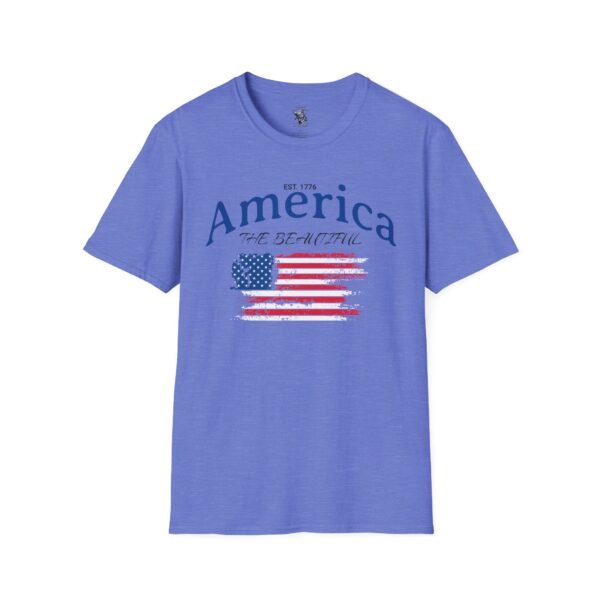 America The Beautiful T-Shirt | Distressed American Flag Graphic Tee | 1776 Patriotic Shirt |  Vintage Flag Design | American Pride Shirt - Image 121