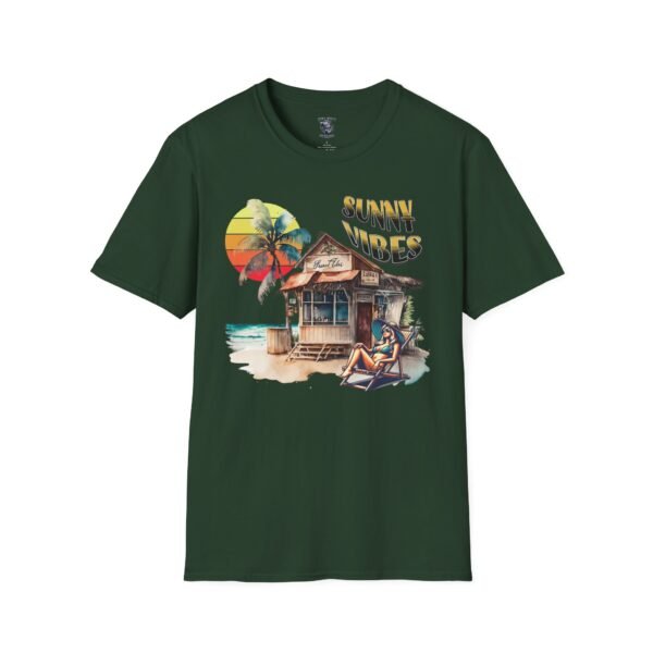 Sunny Vibes Beach T-Shirt | Tropical Sun Palm Trees Tee | Summer Vacation Shirt | Relaxed Beach Shack Graphic |  Beach Lover Gift - Image 61