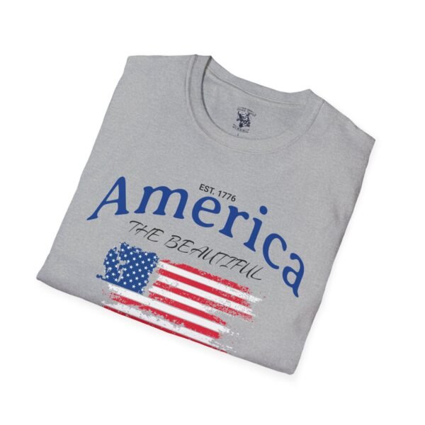 America The Beautiful T-Shirt | Distressed American Flag Graphic Tee | 1776 Patriotic Shirt |  Vintage Flag Design | American Pride Shirt - Image 40