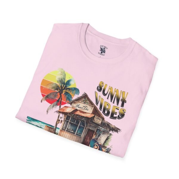 Sunny Vibes Beach T-Shirt | Tropical Sun Palm Trees Tee | Summer Vacation Shirt | Relaxed Beach Shack Graphic |  Beach Lover Gift - Image 4