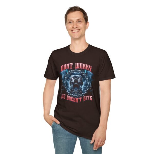 Dont Worry He Doesnt Bite TShirt  Demon Dog Graphic Tee  Dark Humor Shirt  Edgy Gothic Apparel   Funny Fantasy Design - Image 19