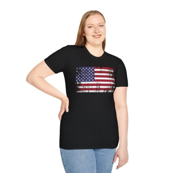 Distressed American Flag T-Shirt | Vintage USA Flag Tee | Patriotic Shirt for Men & Women |  4th of July Outfit | Freedom Gift - Image 29