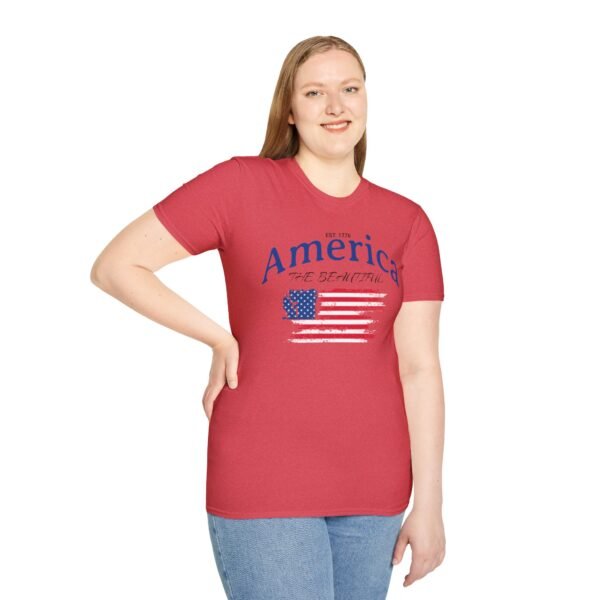 America The Beautiful T-Shirt | Distressed American Flag Graphic Tee | 1776 Patriotic Shirt |  Vintage Flag Design | American Pride Shirt - Image 173