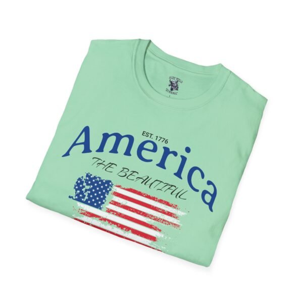 America The Beautiful T-Shirt | Distressed American Flag Graphic Tee | 1776 Patriotic Shirt |  Vintage Flag Design | American Pride Shirt - Image 76