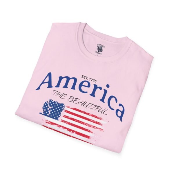 America The Beautiful T-Shirt | Distressed American Flag Graphic Tee | 1776 Patriotic Shirt |  Vintage Flag Design | American Pride Shirt - Image 160