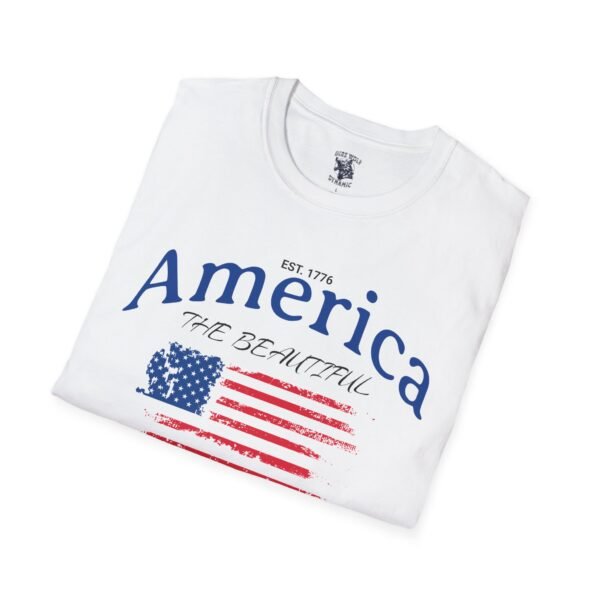 America The Beautiful T-Shirt | Distressed American Flag Graphic Tee | 1776 Patriotic Shirt |  Vintage Flag Design | American Pride Shirt - Image 16