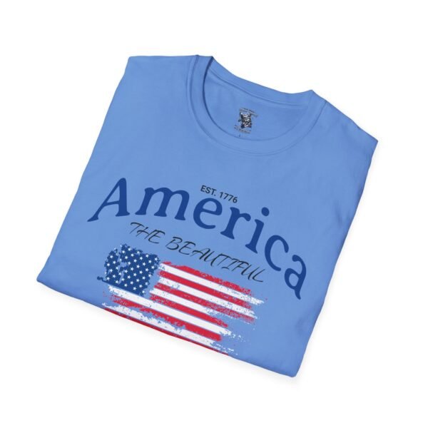 America The Beautiful T-Shirt | Distressed American Flag Graphic Tee | 1776 Patriotic Shirt |  Vintage Flag Design | American Pride Shirt - Image 112