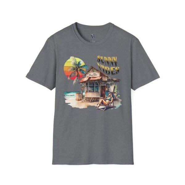 Sunny Vibes Beach T-Shirt | Tropical Sun Palm Trees Tee | Summer Vacation Shirt | Relaxed Beach Shack Graphic |  Beach Lover Gift - Image 73