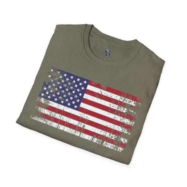 Distressed American Flag T-Shirt | Vintage USA Flag Tee | Patriotic Shirt for Men & Women |  4th of July Outfit | Freedom Gift - Image 52