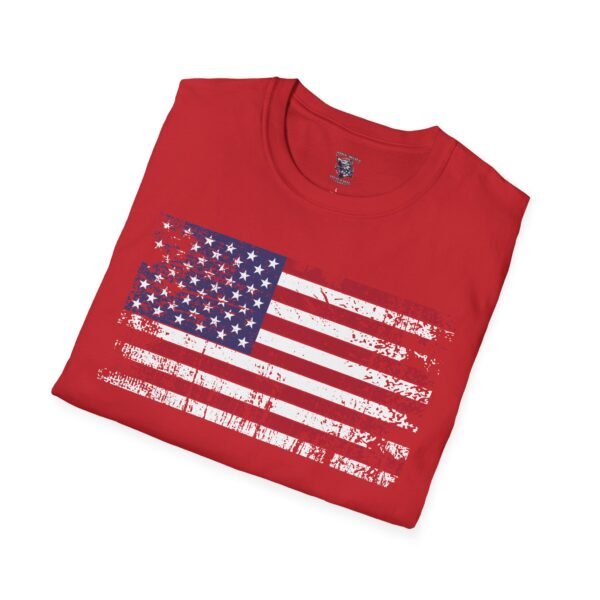 Distressed American Flag T-Shirt | Vintage USA Flag Tee | Patriotic Shirt for Men & Women |  4th of July Outfit | Freedom Gift - Image 112