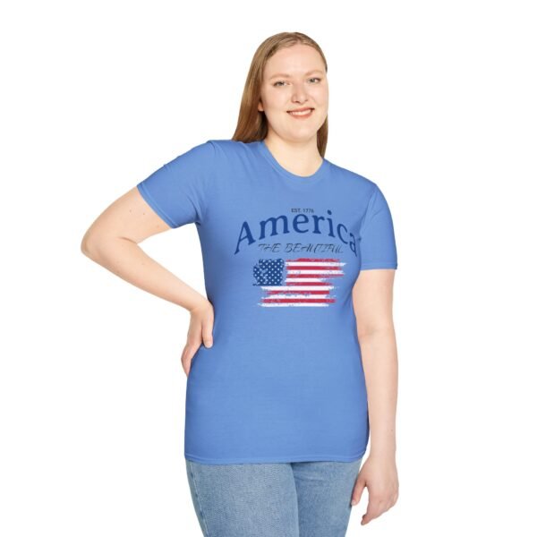 America The Beautiful T-Shirt | Distressed American Flag Graphic Tee | 1776 Patriotic Shirt |  Vintage Flag Design | American Pride Shirt - Image 113