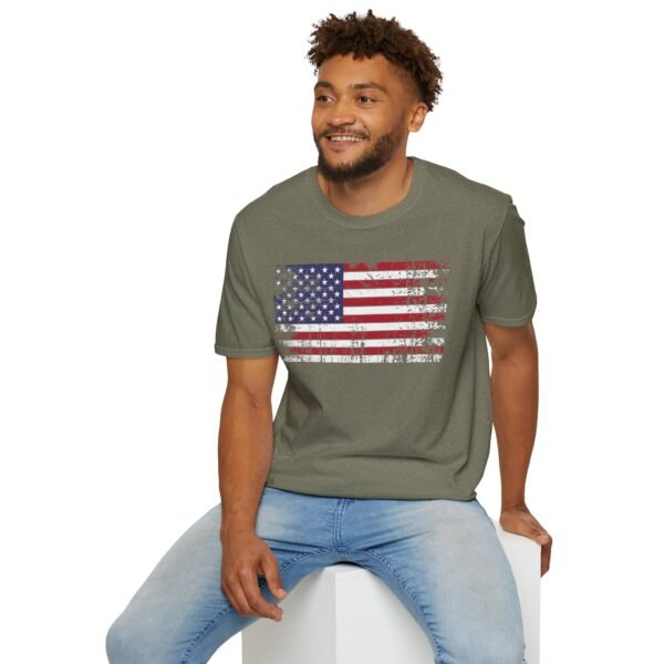 Distressed American Flag T-Shirt | Vintage USA Flag Tee | Patriotic Shirt for Men & Women |  4th of July Outfit | Freedom Gift - Image 60