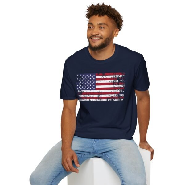 Distressed American Flag T-Shirt | Vintage USA Flag Tee | Patriotic Shirt for Men & Women |  4th of July Outfit | Freedom Gift - Image 84