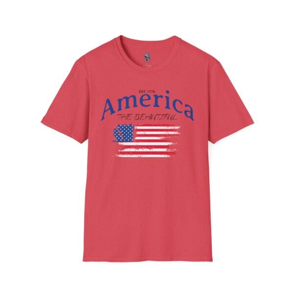 America The Beautiful T-Shirt | Distressed American Flag Graphic Tee | 1776 Patriotic Shirt |  Vintage Flag Design | American Pride Shirt - Image 169