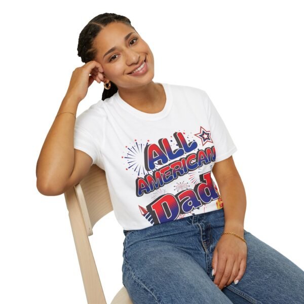 All American Dad Shirt - Patriotic Fireworks Design - Perfect Father's Day Gift - 4th of July Tee - USA Pride Apparel - Image 11