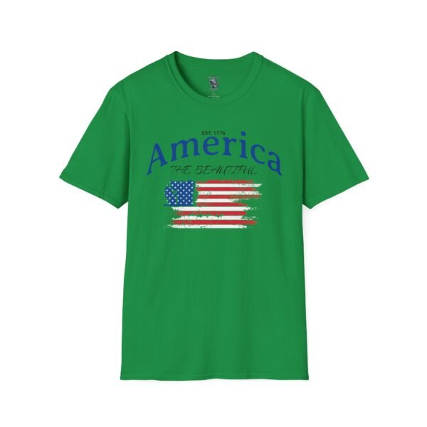 America The Beautiful T-Shirt | Distressed American Flag Graphic Tee | 1776 Patriotic Shirt |  Vintage Flag Design | American Pride Shirt - Image 85