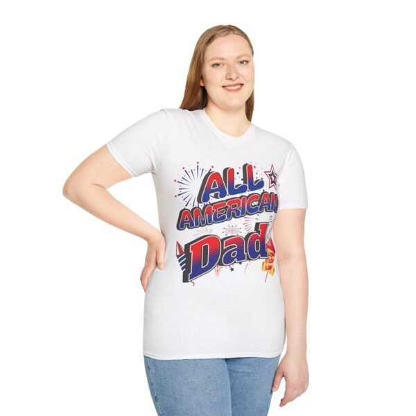 All American Dad Shirt - Patriotic Fireworks Design - Perfect Father's Day Gift - 4th of July Tee - USA Pride Apparel - Image 6