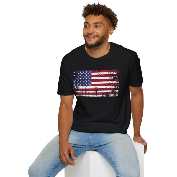 Distressed American Flag T-Shirt | Vintage USA Flag Tee | Patriotic Shirt for Men & Women |  4th of July Outfit | Freedom Gift - Image 36