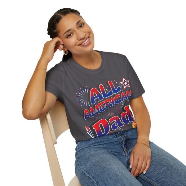 All American Dad Shirt - Patriotic Fireworks Design - Perfect Father's Day Gift - 4th of July Tee - USA Pride Apparel - Image 143