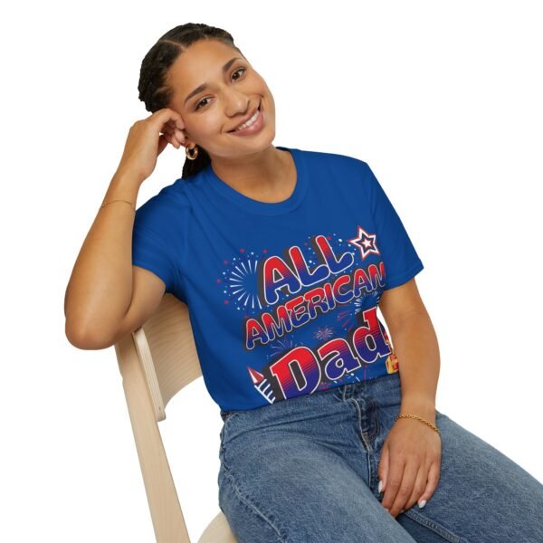 All American Dad Shirt - Patriotic Fireworks Design - Perfect Father's Day Gift - 4th of July Tee - USA Pride Apparel - Image 155