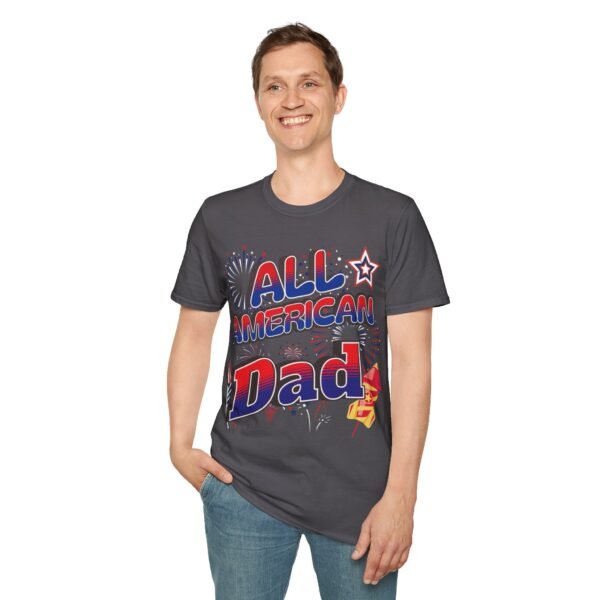 All American Dad Shirt - Patriotic Fireworks Design - Perfect Father's Day Gift - 4th of July Tee - USA Pride Apparel - Image 140