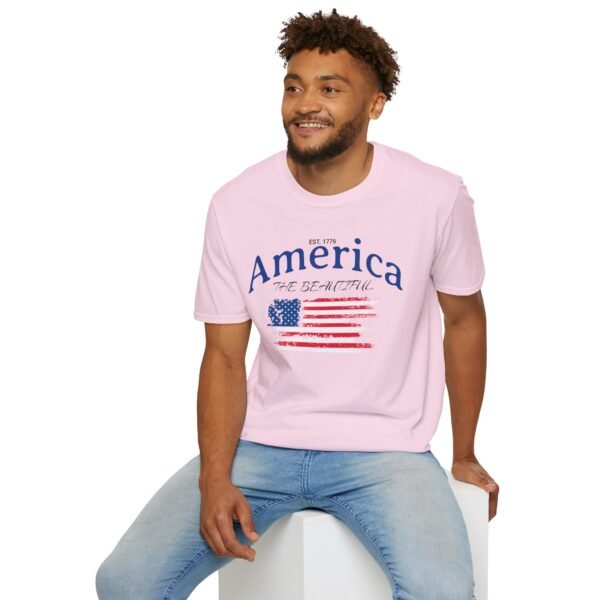 America The Beautiful T-Shirt | Distressed American Flag Graphic Tee | 1776 Patriotic Shirt |  Vintage Flag Design | American Pride Shirt - Image 168