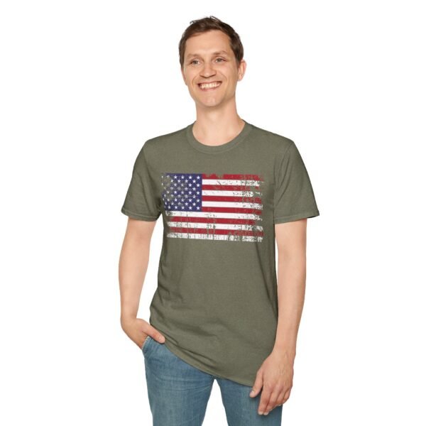 Distressed American Flag T-Shirt | Vintage USA Flag Tee | Patriotic Shirt for Men & Women |  4th of July Outfit | Freedom Gift - Image 55