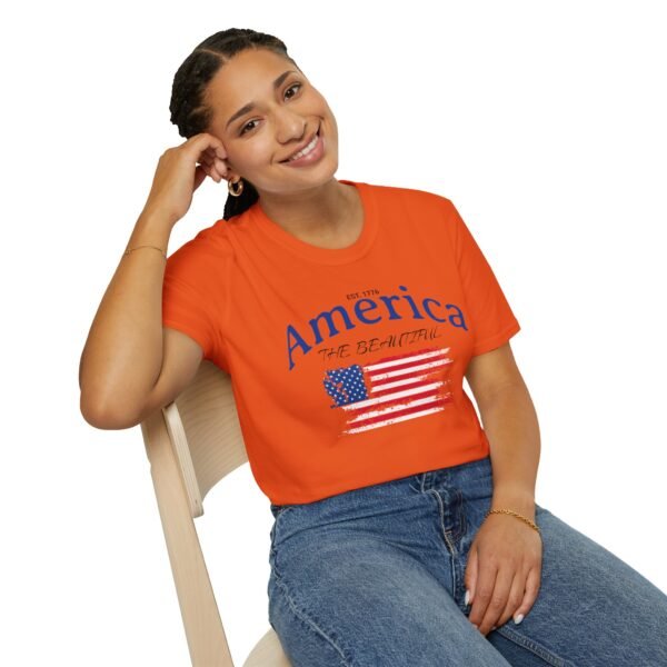 America The Beautiful T-Shirt | Distressed American Flag Graphic Tee | 1776 Patriotic Shirt |  Vintage Flag Design | American Pride Shirt - Image 58