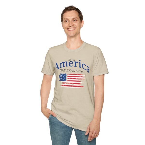 America The Beautiful T-Shirt | Distressed American Flag Graphic Tee | 1776 Patriotic Shirt |  Vintage Flag Design | American Pride Shirt - Image 31