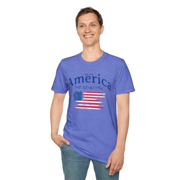 America The Beautiful T-Shirt | Distressed American Flag Graphic Tee | 1776 Patriotic Shirt |  Vintage Flag Design | American Pride Shirt - Image 127