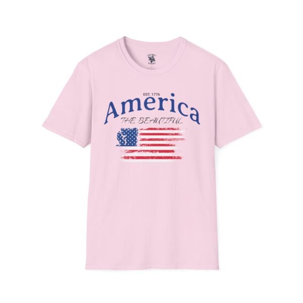 America The Beautiful T-Shirt | Distressed American Flag Graphic Tee | 1776 Patriotic Shirt |  Vintage Flag Design | American Pride Shirt - Image 157