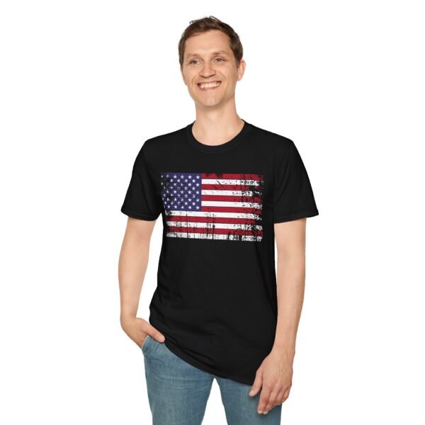 Distressed American Flag T-Shirt | Vintage USA Flag Tee | Patriotic Shirt for Men & Women |  4th of July Outfit | Freedom Gift - Image 31