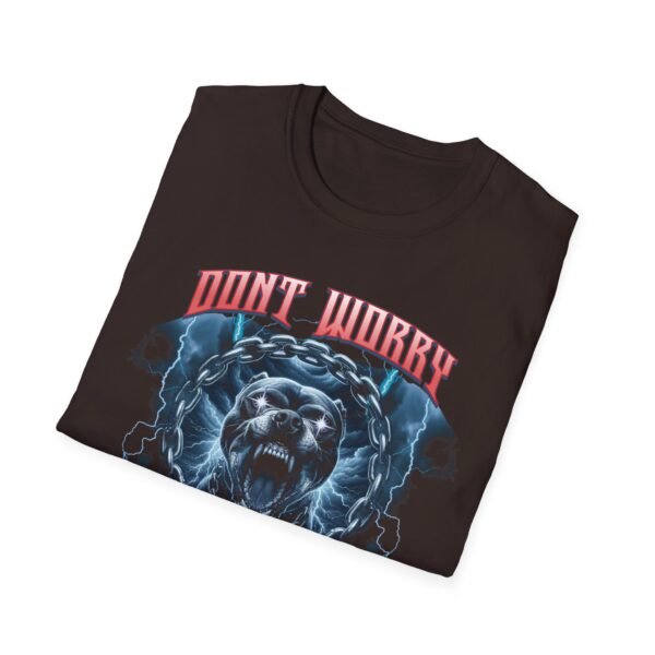 Dont Worry He Doesnt Bite TShirt  Demon Dog Graphic Tee  Dark Humor Shirt  Edgy Gothic Apparel   Funny Fantasy Design - Image 16