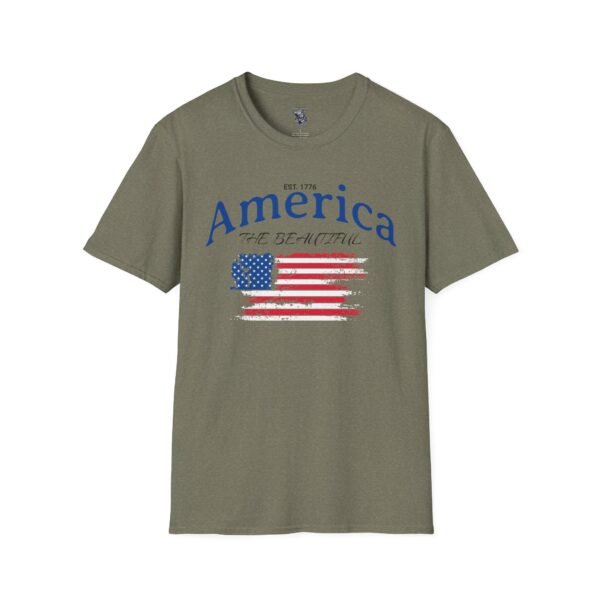 America The Beautiful T-Shirt | Distressed American Flag Graphic Tee | 1776 Patriotic Shirt |  Vintage Flag Design | American Pride Shirt - Image 61