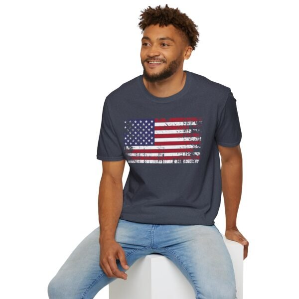 Distressed American Flag T-Shirt | Vintage USA Flag Tee | Patriotic Shirt for Men & Women |  4th of July Outfit | Freedom Gift - Image 96