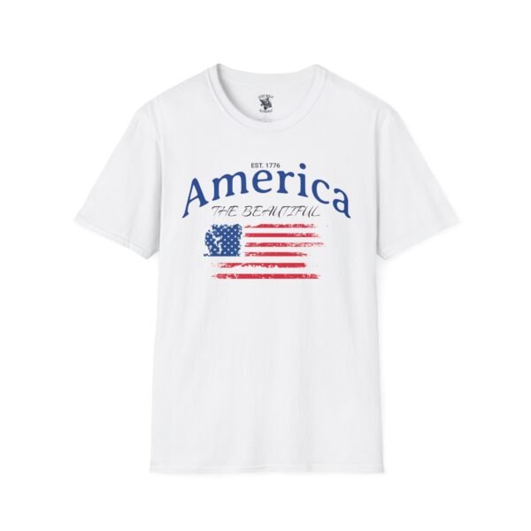 America The Beautiful T-Shirt | Distressed American Flag Graphic Tee | 1776 Patriotic Shirt |  Vintage Flag Design | American Pride Shirt - Image 13