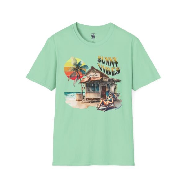 Sunny Vibes Beach T-Shirt | Tropical Sun Palm Trees Tee | Summer Vacation Shirt | Relaxed Beach Shack Graphic |  Beach Lover Gift - Image 49